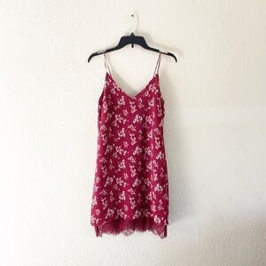 H&M Divided Floral Maroon‎ Dress